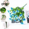 Artificial Violet Flowers All-season Faux Flower Bundle Realistic Fake Violets with Bendable Stems for Outdoors Garden Wedding Decorations