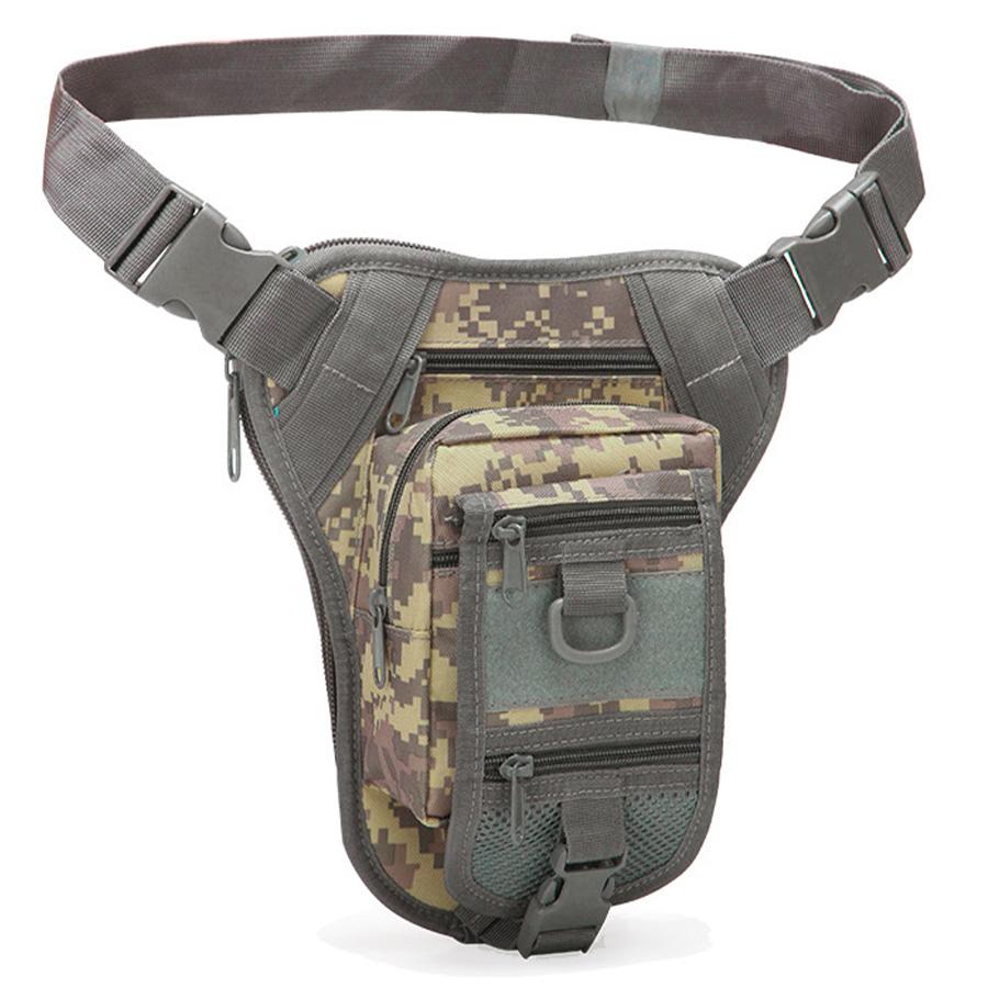 Camouflage outdoor sports waist bag training leg bag large capacity waterproof mountaineering waterproof multifunctional bag