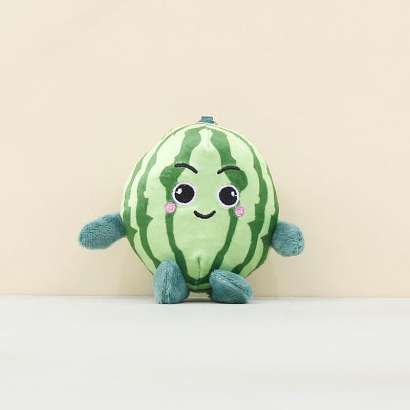 Watermelon Plush Doll Key Chain With Smile And Frown For Bag Decoration And Gifts