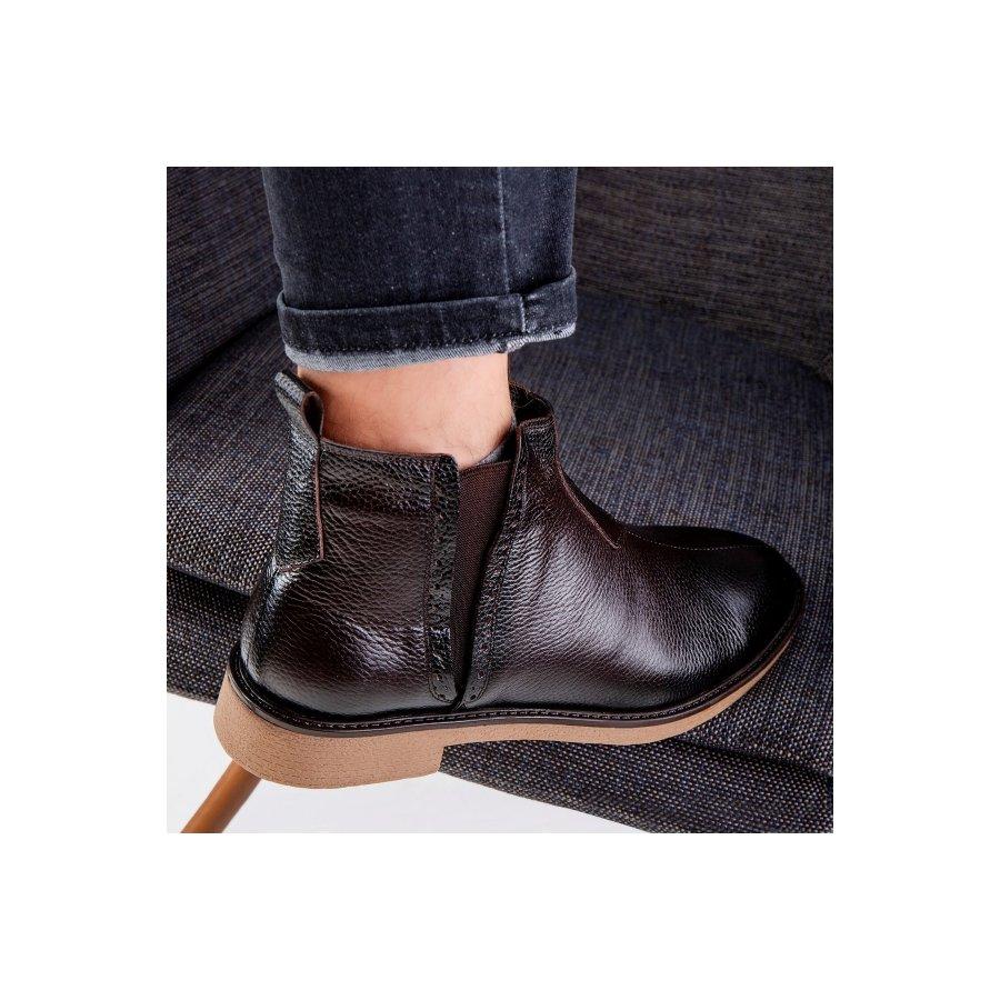 Men's Genuine Soft Leather Rubber Sole Chelsea Boots