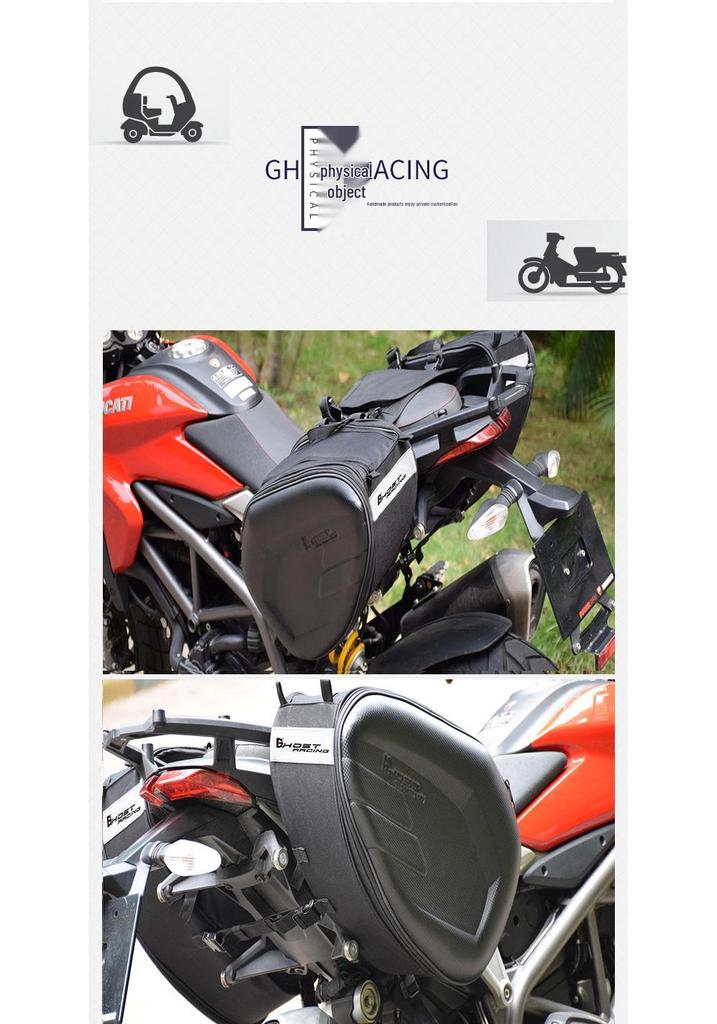 Devil Race Large-Capacity Motorcycle Helmet Backpack & Saddle Bag for Commuters