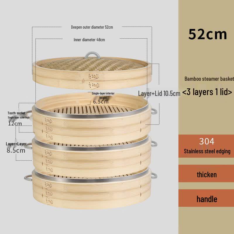 Multi-Layer Bamboo Steamer Pot