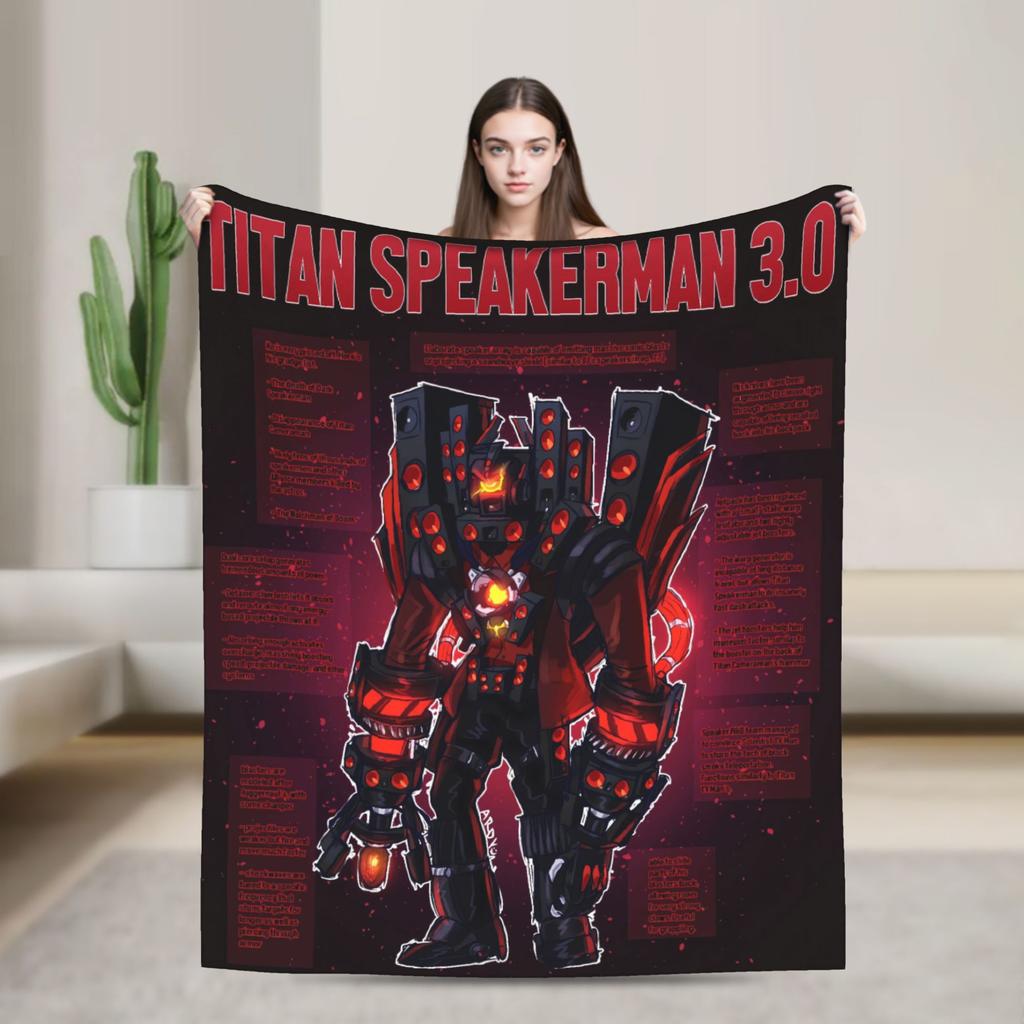 Titan Speakerman Potenziato Titan Flannel Blankets Warm Soft Throw Blanket for Home Decor Decorative Bedspread Sofa Bed Cover