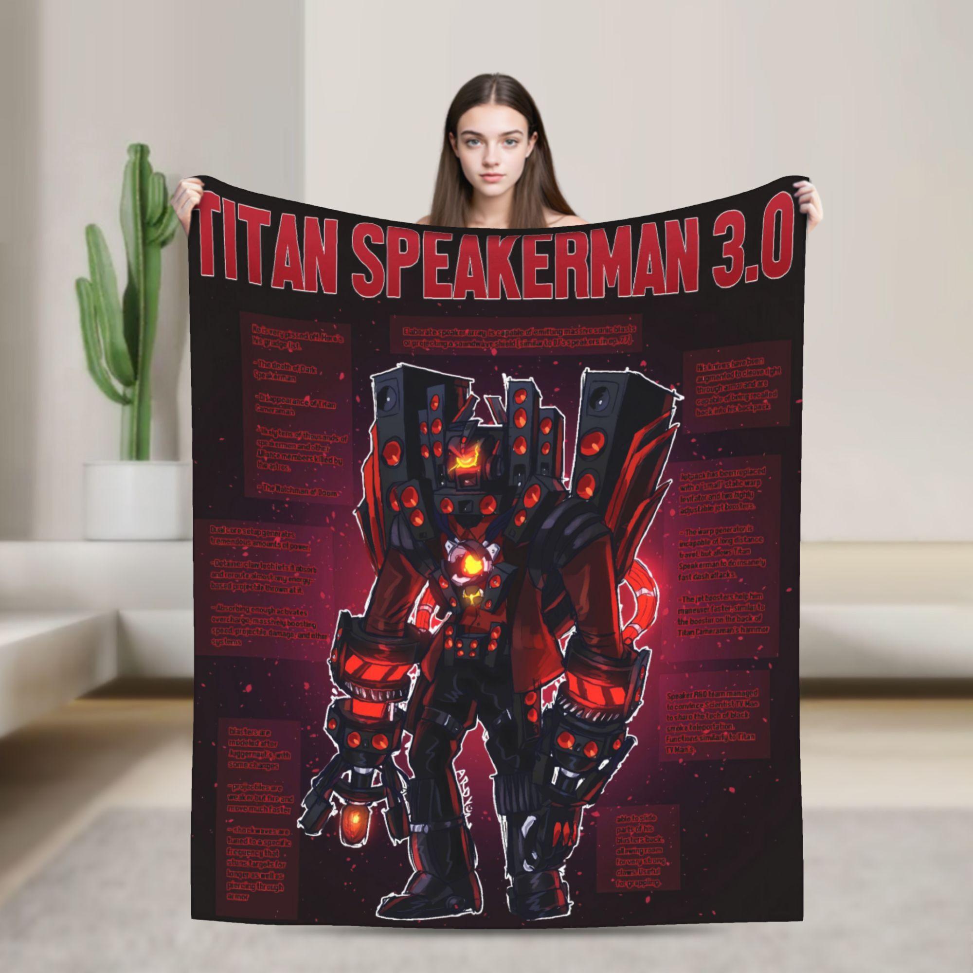 

speaker man or the multiverses Blanket Quality Soft Throw Blanket Autumn Decorative Home Decor Graphic Bedspread 75x90cm