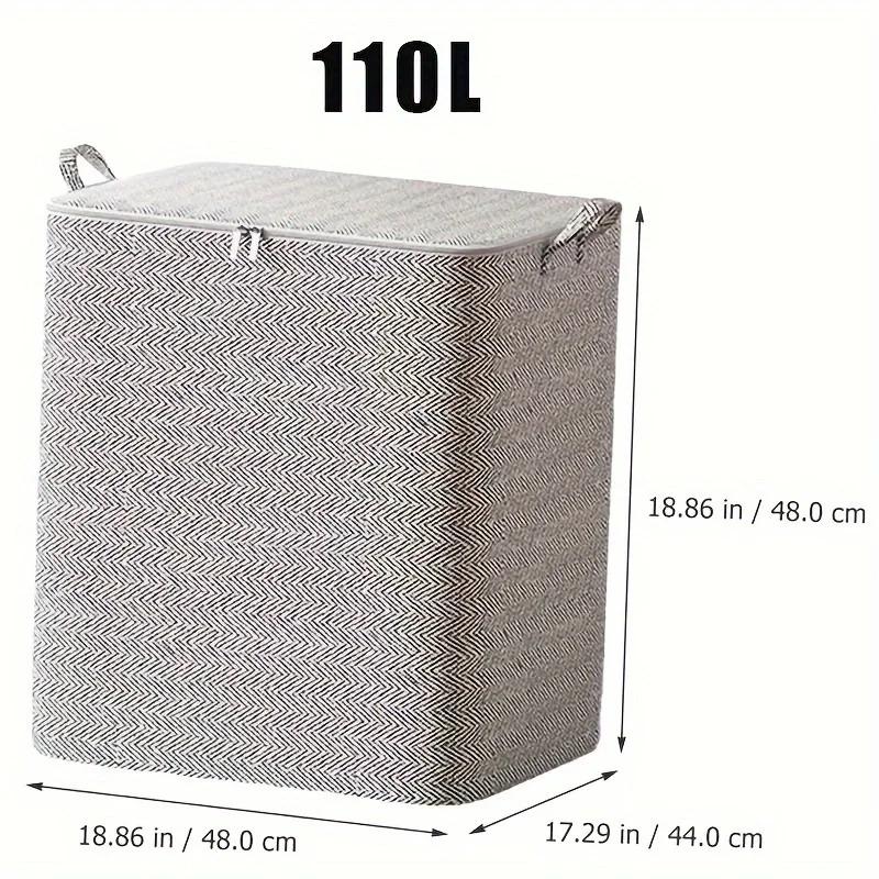 Large Capacity Storage Bag with Zipper and Handle, Clothes Storage Box, Item Organizer Bag Multi-Functional Foldable Storage Bag