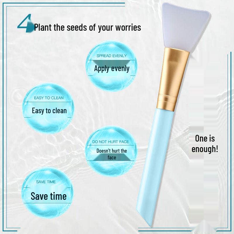 GECOMO Soft Silicone Mask Brush - Durable, Easy to Clean, Applies Evenly for Foundation and Color Mixing