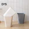 Small Waste Basket Trash Can Large Capacity Solid Color Easy To Clean Indoor Outdoor Plastic Garbage Bin