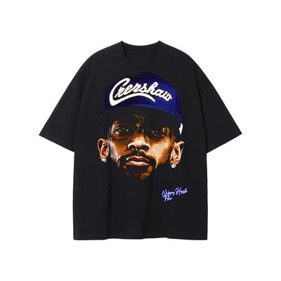 Nipsey Hussle Rapový Umělec Grafické Oversized Tričko Malé-XXL
