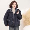 New cotton-padded jacket Middle-aged and elderly short hooded loose and thin bread jacket cotton-padded jacket