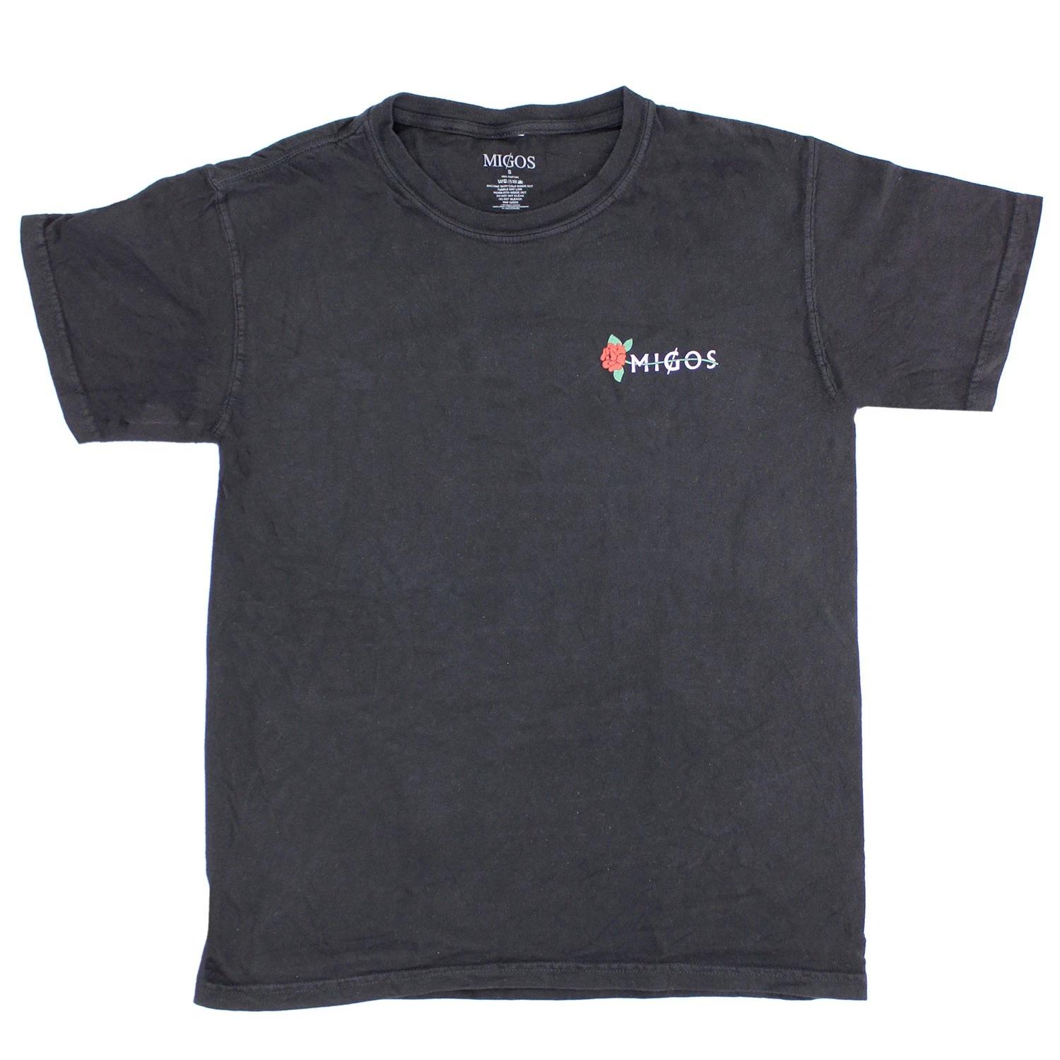 Men s Migos Rose & Scorpion T-shirt Small Black M