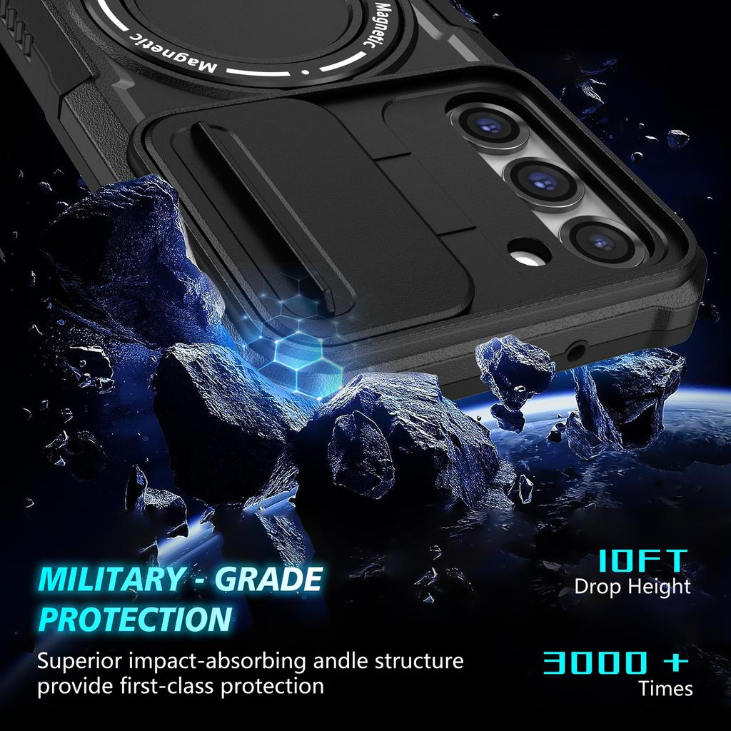 For Samsung Galaxy S23 Case Lens Protection Kickstand Magnetic Phone Cover