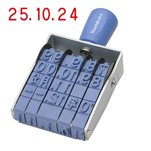 

Shachihata Rotating Rubber Stamp, Roman Date, First Issue, Stamp Size: Approx. 64 x 12 mm, Gothic Font