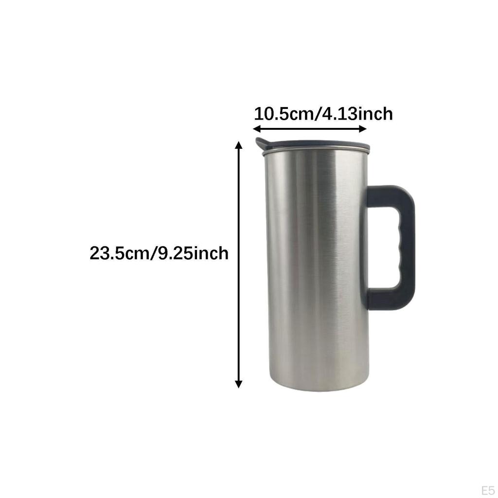 1.5 L Stainless Steel Cold Water Jug, Portable Jug with Lid, Ideal for Cafes And Restaurants