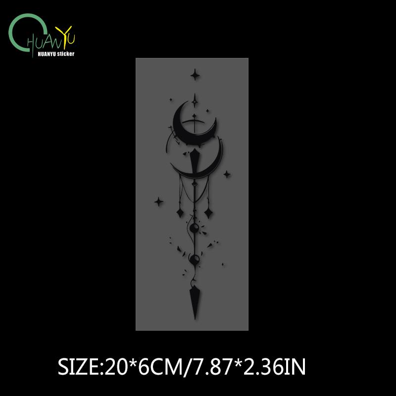 Electric car sticker dynamic motorcycle star crescent decoration  creative waterproof scratch protection