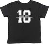 Personalised Name With Number 10 Childrens Kids Boys Baby Children T-shirt Boys Girls Gift