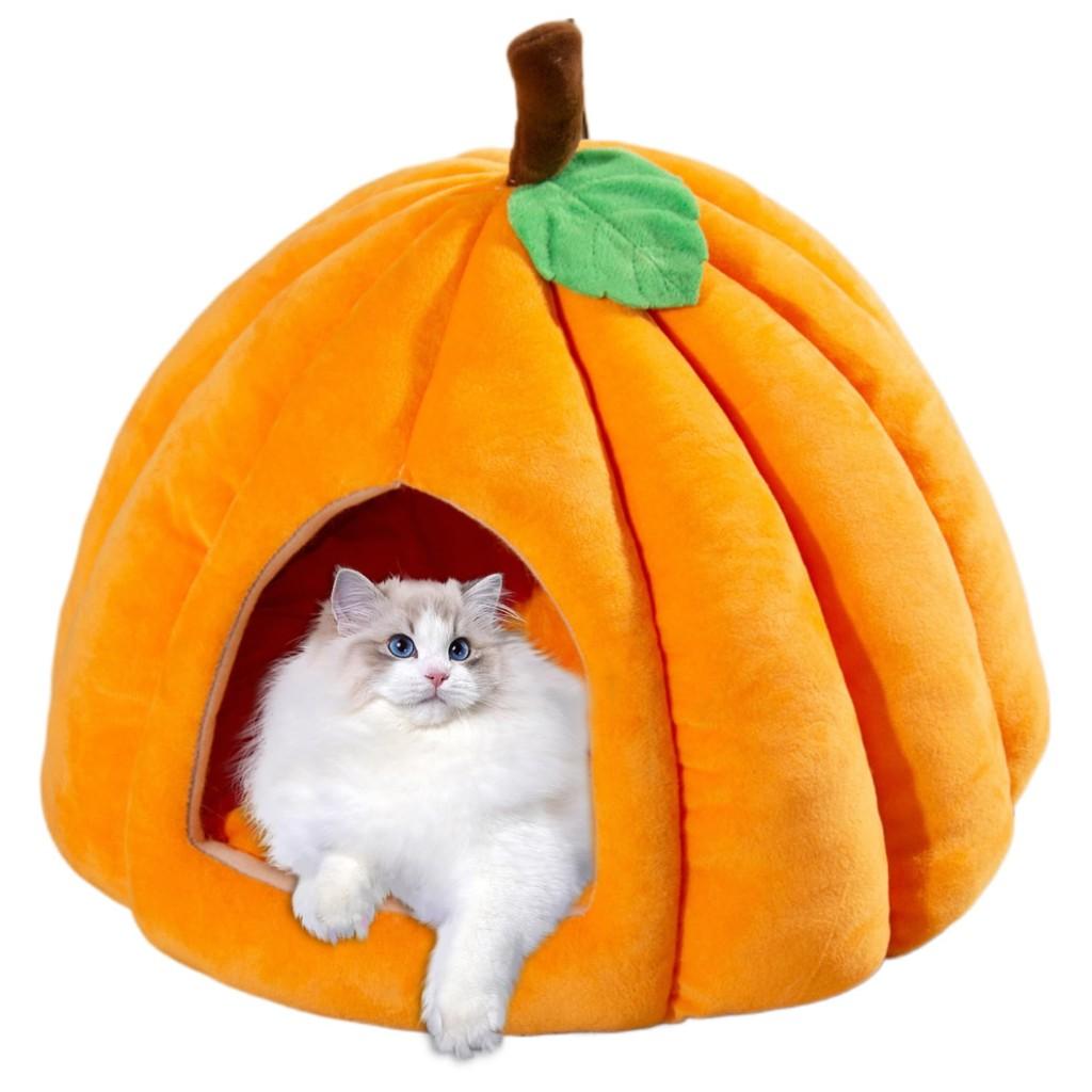 Cat Nest Universal Cat Bed Doghouse Cat Closed Security Sleeping Nest House Pumpkin Thickened Pet Nest