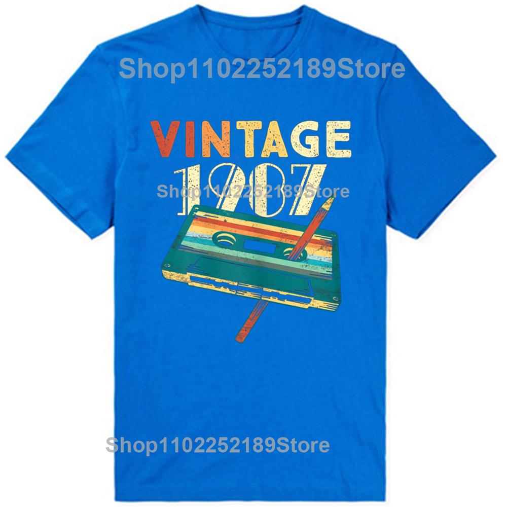 Funny Vintage 1987 Music Cassette 38th Birthday Gifts 38 Years Old Graphic Tshirts Tshirt 100 Cotton Loose Oversized T Shirt
