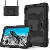 For Samsung Galaxy Tab A9+ Case with Kickstand Strap Anti Drop PC+Silicone Tablet Cover