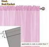 Light Sheer Voile Curtains with Rod Pocket Semi-Transparent Window Drapes for Bedroom Living Room Dining Room Light Transmittance Lace Curtains