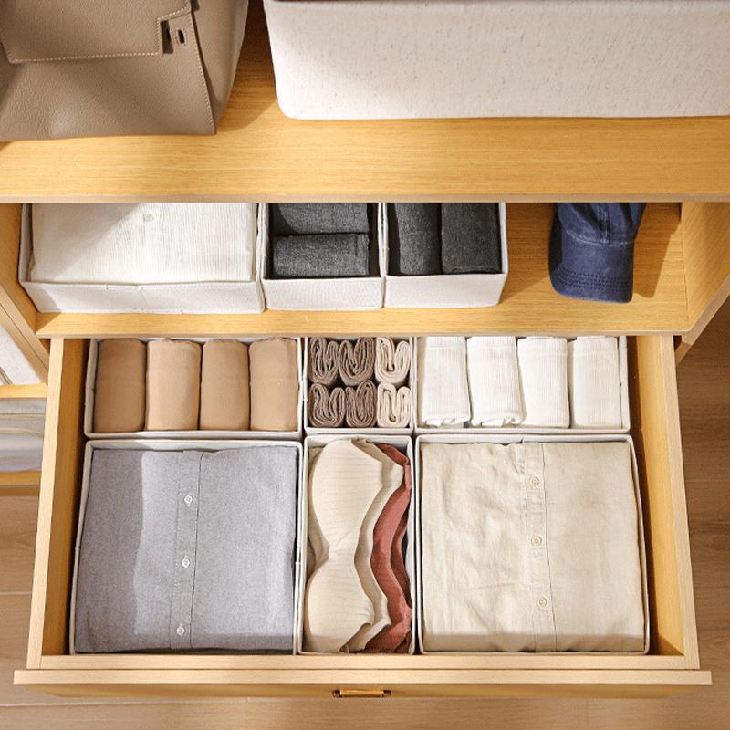 1/3pcs Fabric Cabinet Underwear Organizer Drawer Closet Storage for Clothes Bra Socks Underpants - Neatly Arranges Your Drawers