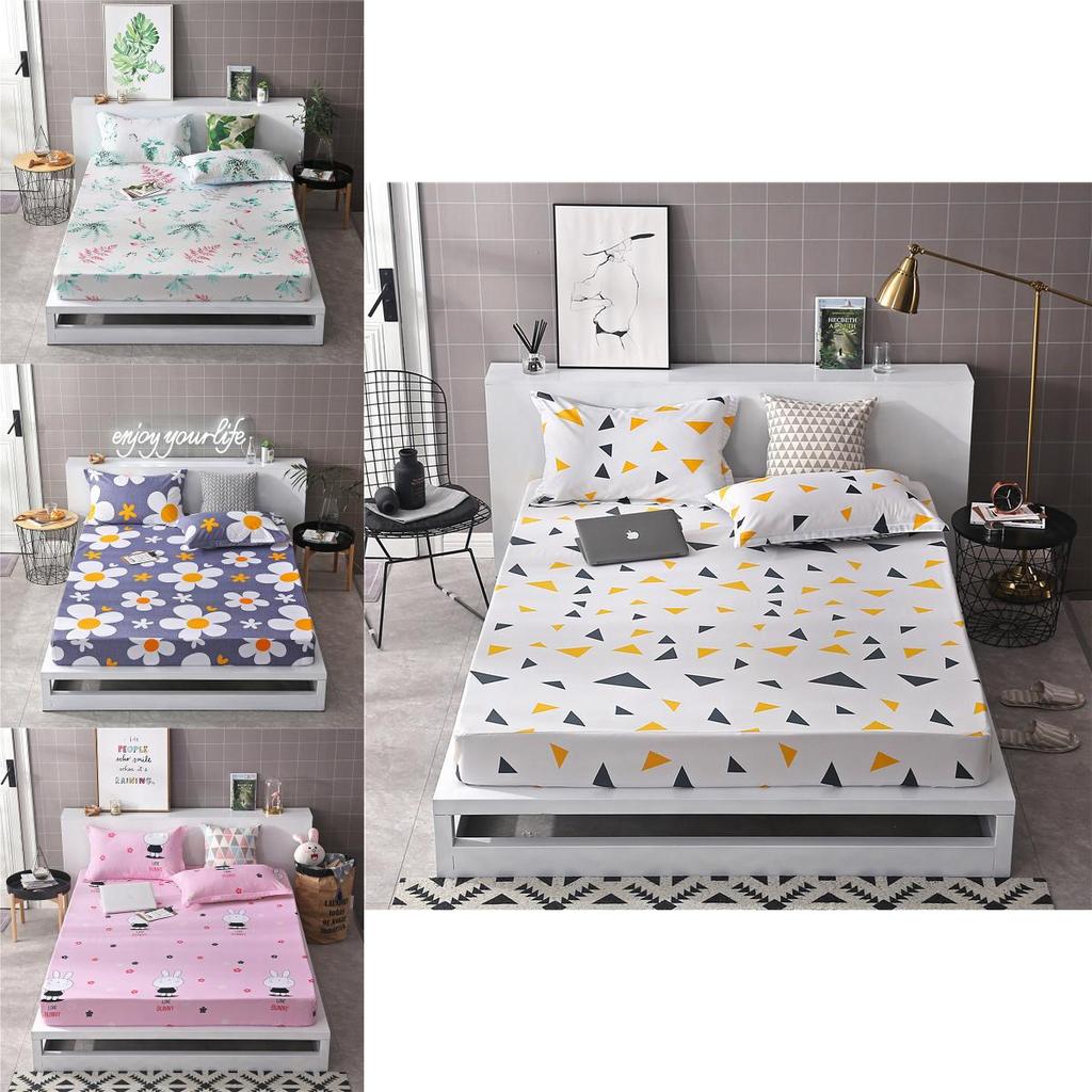Luxuriöse Bettwäsche Spannbettlaken Floral Blume Kissenbezug Bettdecke mit elastischem Bezug