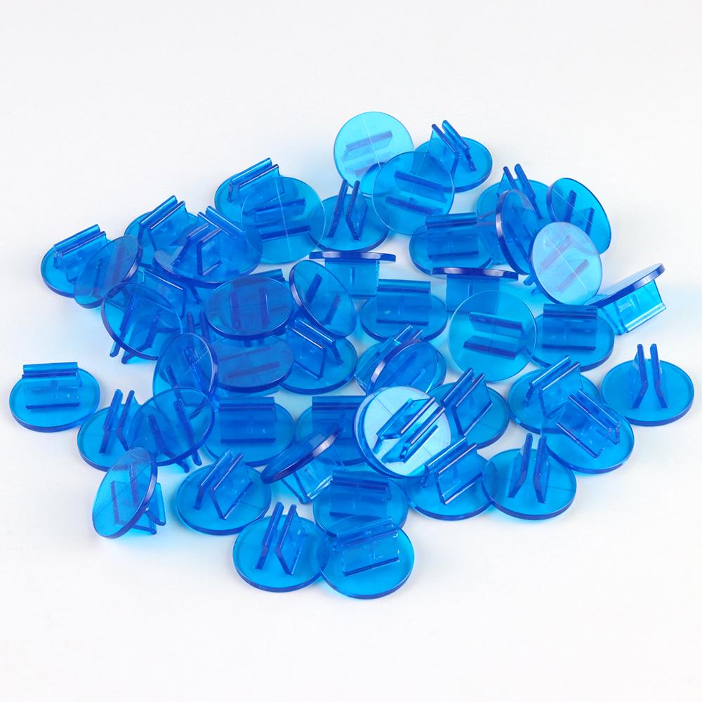 50 шт. Пластиковые игровые подставки, подставки для карт, пластиковые держатели для карт, игровые маркеры, подставки для игровых карт для настольных игр 50pcs синий