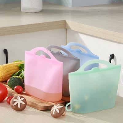 Sacs Stérilisateur à Vapeur Micro-ondes en Silicone Réutilisables Sac de Rangement Alimentaire de Voyage Fourniture de Stockage Alimentaire