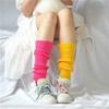 Candy Color Sladké dívčí návleky na nohy NOVÉ Korejské pletené návleky na nohy Dámské Jednobarevné Podzim Zima Stylové elastické dlouhé ponožky