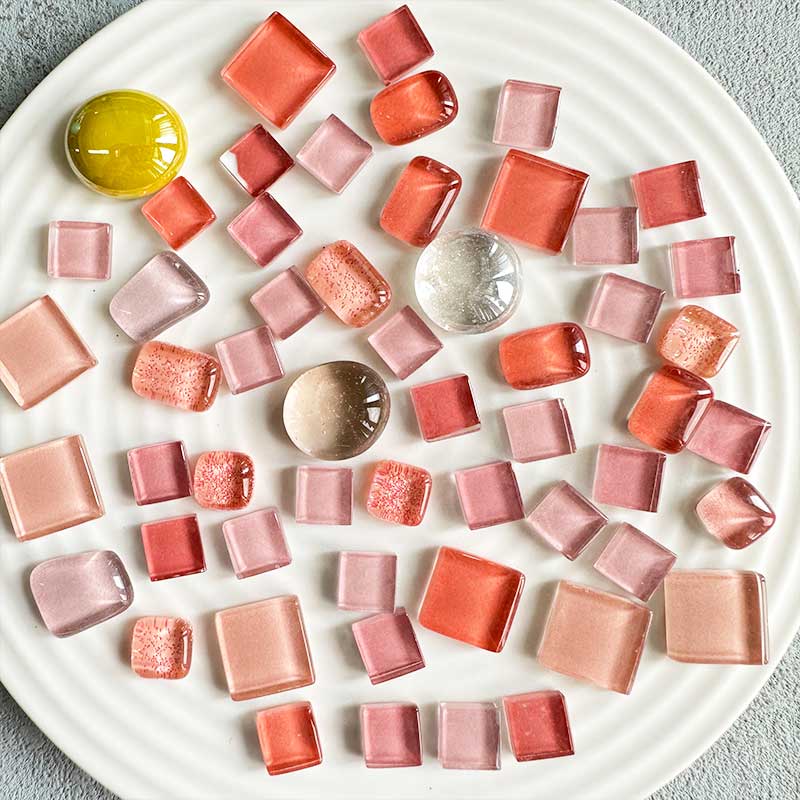 DIY 100g/Set Unregelmäßige Mischfarbe Glitzer Glas Mosaiksteine Mosaik Glas Handwerksmaterial Puzzle für DIY Mosaikherstellung 917