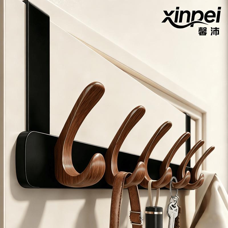 No-Drill Over-the-Door Hook Rack