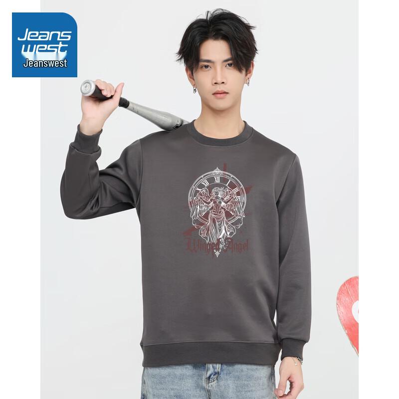 

Jeanswest Men s 2025 Winter Crew Neck Loose Sweatshirt 2XL