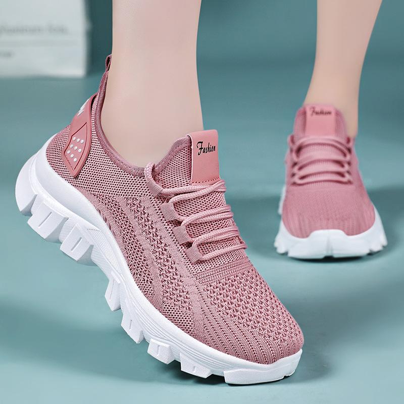 Women's shoes summer new sports shoes breathable running shoes thick-soled wear-resistant single shoes comfortable and versatile casual shoes
