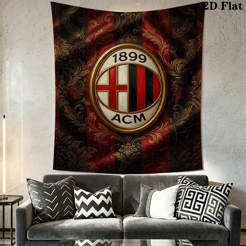 Ac Milan Crest Ornate Background Bedding 1 Duvet Cover 2 Pillowcase Without Core Bedding Set Duvet Cover And Pillowcase