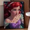 Disney Diamond Painting Kit Unframed, Ariel Purple Dress, Classic Style Home Decor Craft, Perfect Gift Idea