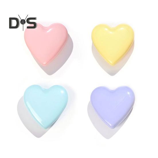 Spazzola per capelli Love Heart con specchio 2 in 1, setole morbide, massaggio del cuoio capelluto, spazzola pieghevole, pettine portatile antistatico con cuscino d'aria, per lo styling dei capelli di uomini e donne