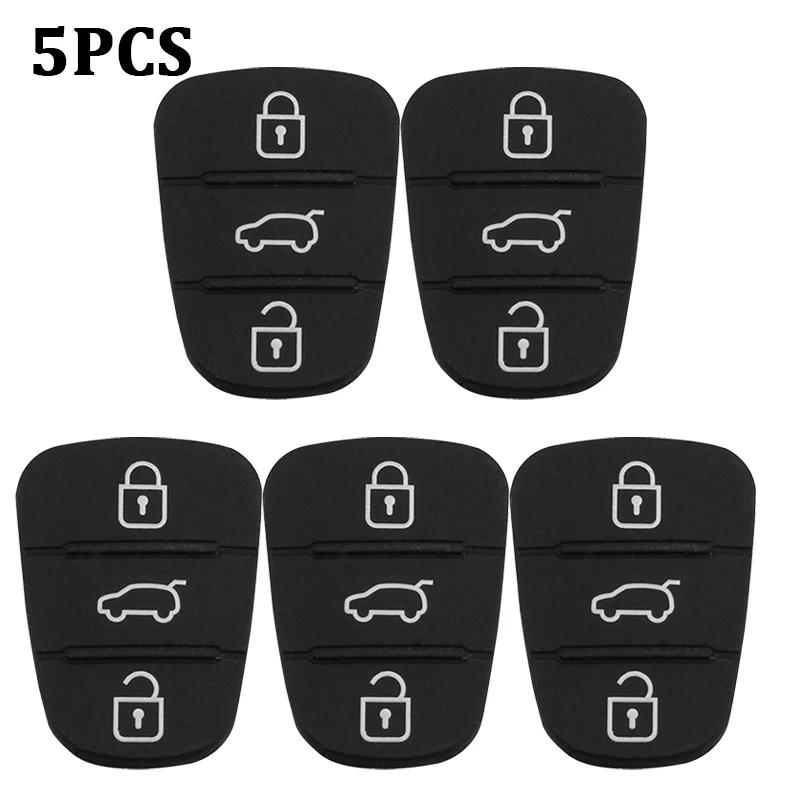 

5/10PCS Replacement 3 Buttons Remote Key Fob Case Rubber Pad For Hyundai I10 I20 I30 IX35 Kia K2 K5 Rio Sportage Flip Key Parts