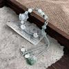 B23 Chinese Style Exquisite Lotus Leaf Lotus Bead Handmade Woven Rope Bracelet for Women's Fashion and High-end Jewelry
