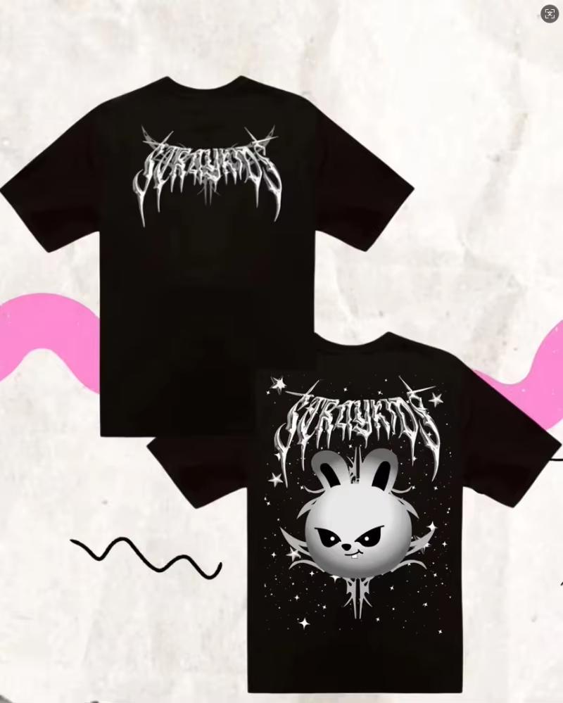 

DominATE Tour Мерч Оверсайз Футболка FELIX BANGCHAN CHANGBIN HYUNJIN Мультяшний Принт Короткий Рукав Графічні Футболки Парний Одяг 4XL