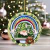 2D Flat Acrylic Ornamen Sign, Adorable Gnome with Shamrock & "Kiss Me I'm Irish" Sign, St. Patrick's Day Acrylic Hanging Ornament - Vibrant Green