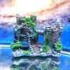 Ancient Castle Shape Fish Tank Ornaments Resin Artificial Rockery Exquisite Aquarium Castle Decoration Fish Tank