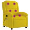 VidaXL Reclining Massage Armchair Yellow Velvet 371815