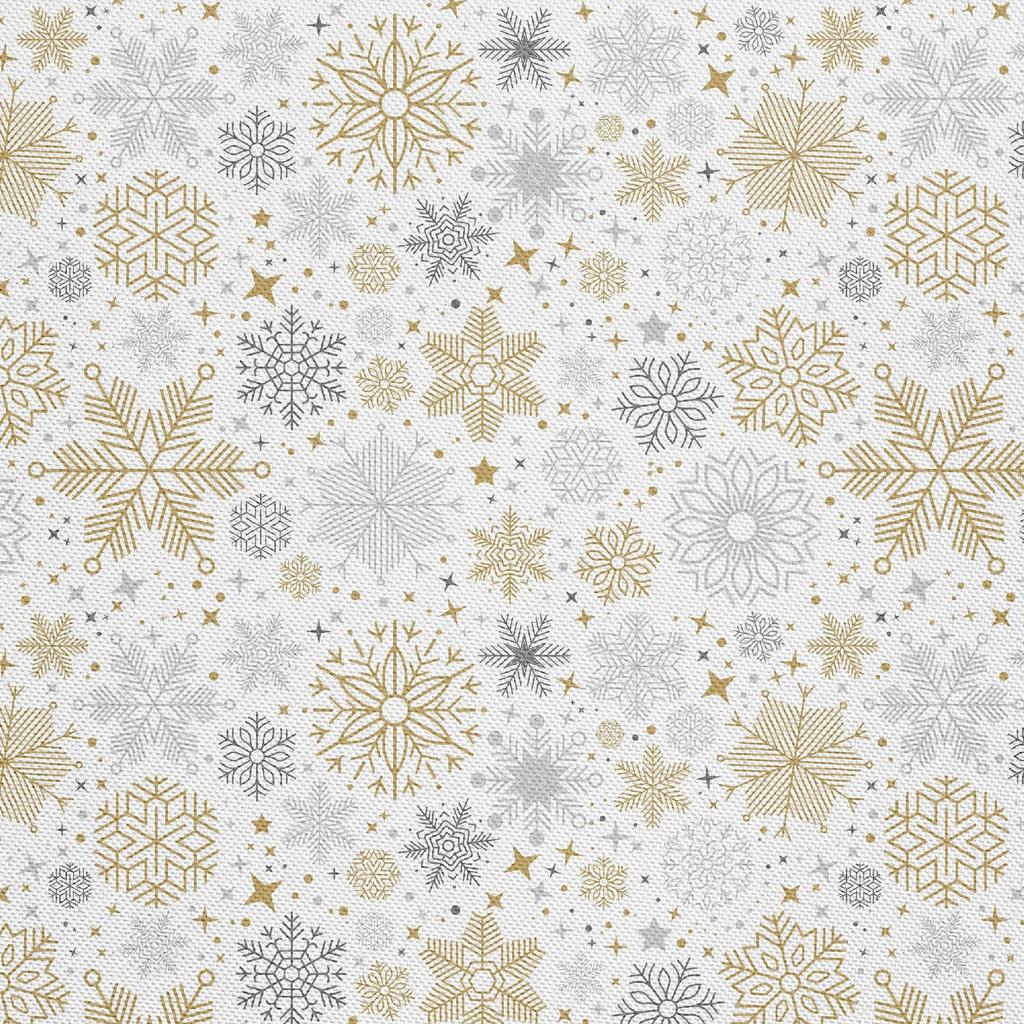 Outdoor Decorative Fabrics Oxford - Motif Various Snowflakes