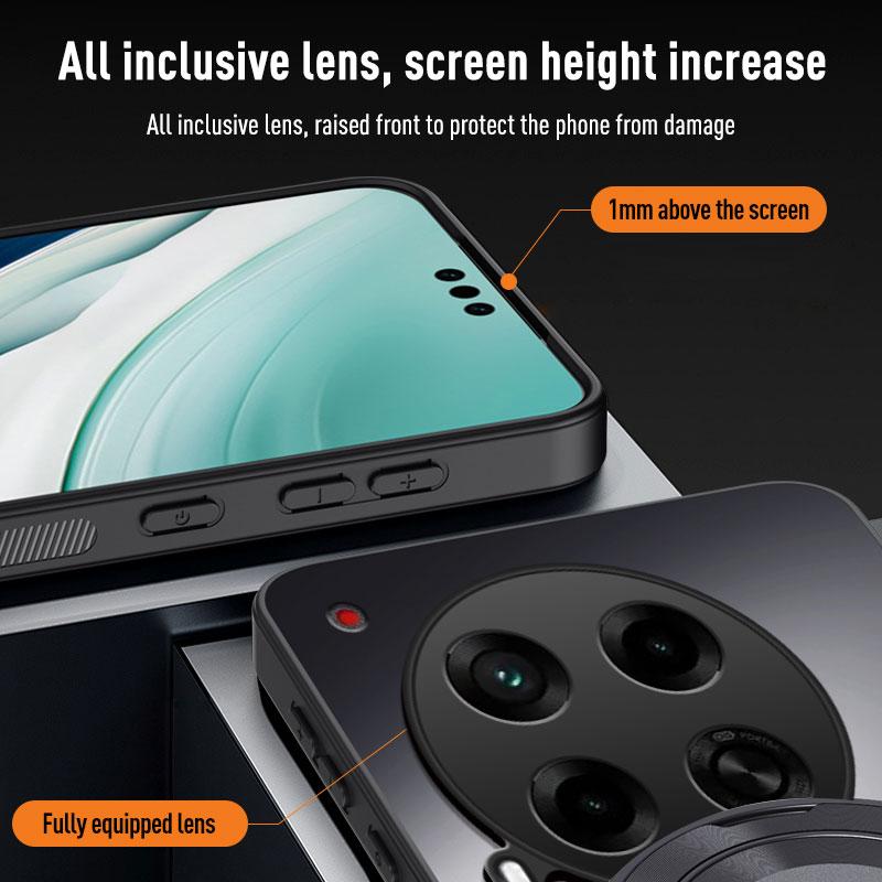 EUCAGR For Tecno Camon 30 Luxury AG Frosted Soft PC+TPU Matte Stand Back Cover For Tecno Camon30 Phone Case Coque WIth Kickstand