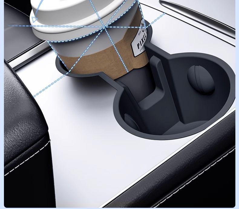 Tesla Model Y/3 Becherhalter-Begrenzer Aufbewahrungsschalen-Rack - Innenzubehör