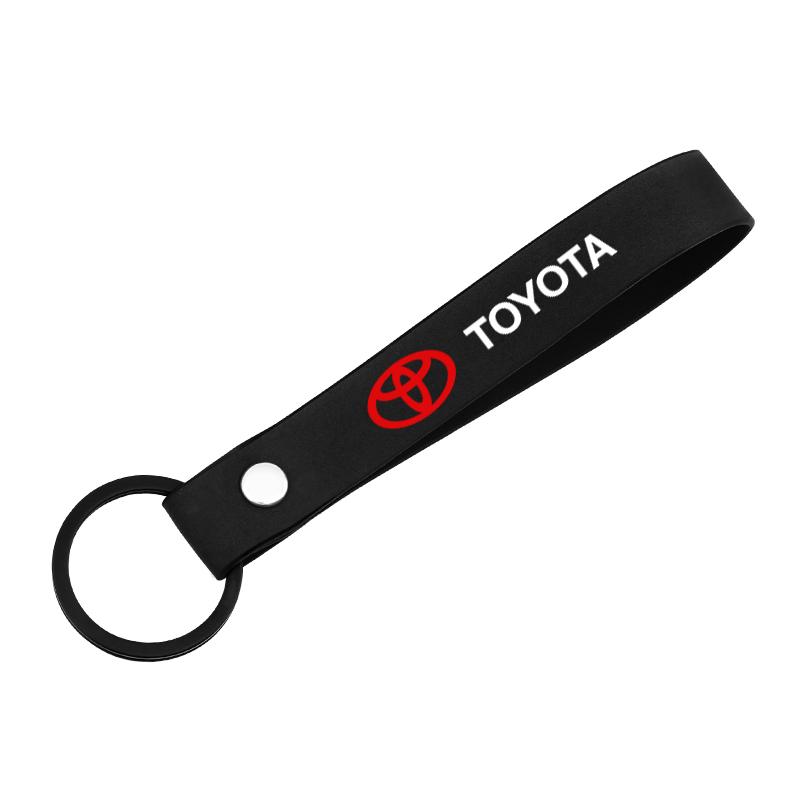 

Car Key Ring sticker for Toyota RAV4 Suede Car Keychain Corolla Camry Avensis CHR Yaris Hilux Prius Accessories чорний
