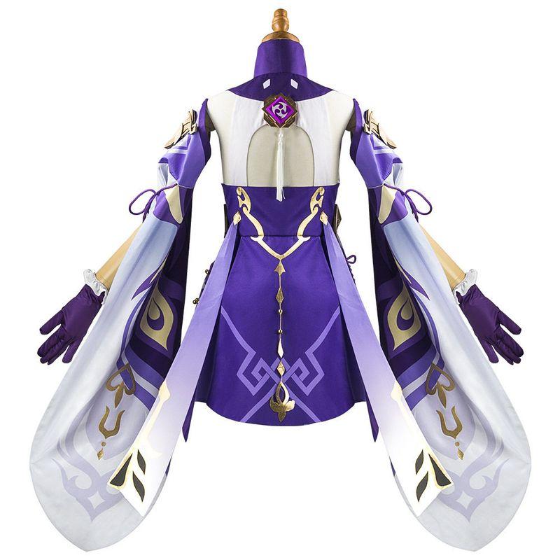 Genshin Impact Keqing Cosplay Costume Performance Outfit Liyue Seven Stars Game Clothing Performance Costume Cosplay Anime Stage Performance Costume
