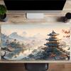 Landscape Pavilion Extended Gaming Mouse Pad Ergonomic Pain Relief Desk Mat Laptop Decor  Writing Pad