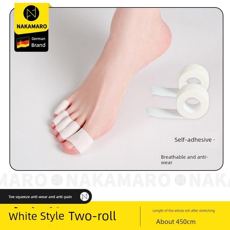 

Anti-Wear Pain Toe Separation Self-Adhesive Bandage Protective Sleeve White Model, Two Rolls One size