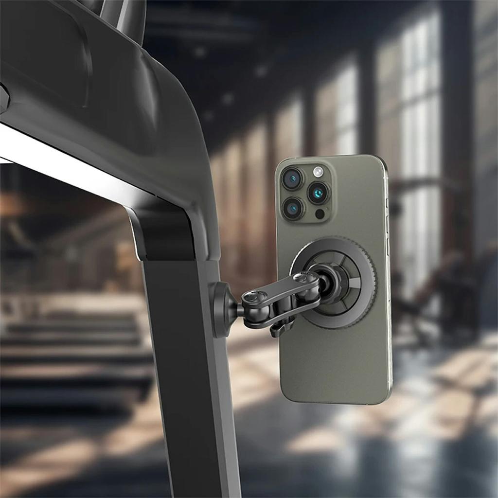X036 Phone Holder with Magnetic Base Dual Ball Joint Arm Hands Free Bracket