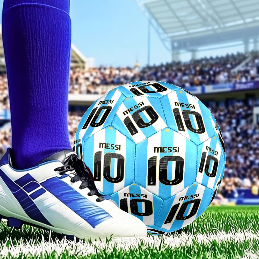 Number 10 Size 5 Soccer Ball, Suitable for Training and Matches, High-Elasticity, Wear-Resistant Material Gift for Fan